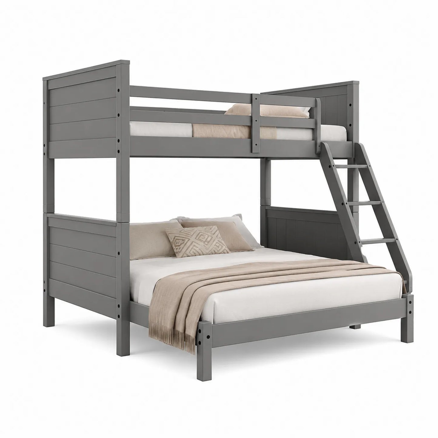 Grau Etagenbett aus Kiefernholz 140 x 200 cm/90 x 200 cm