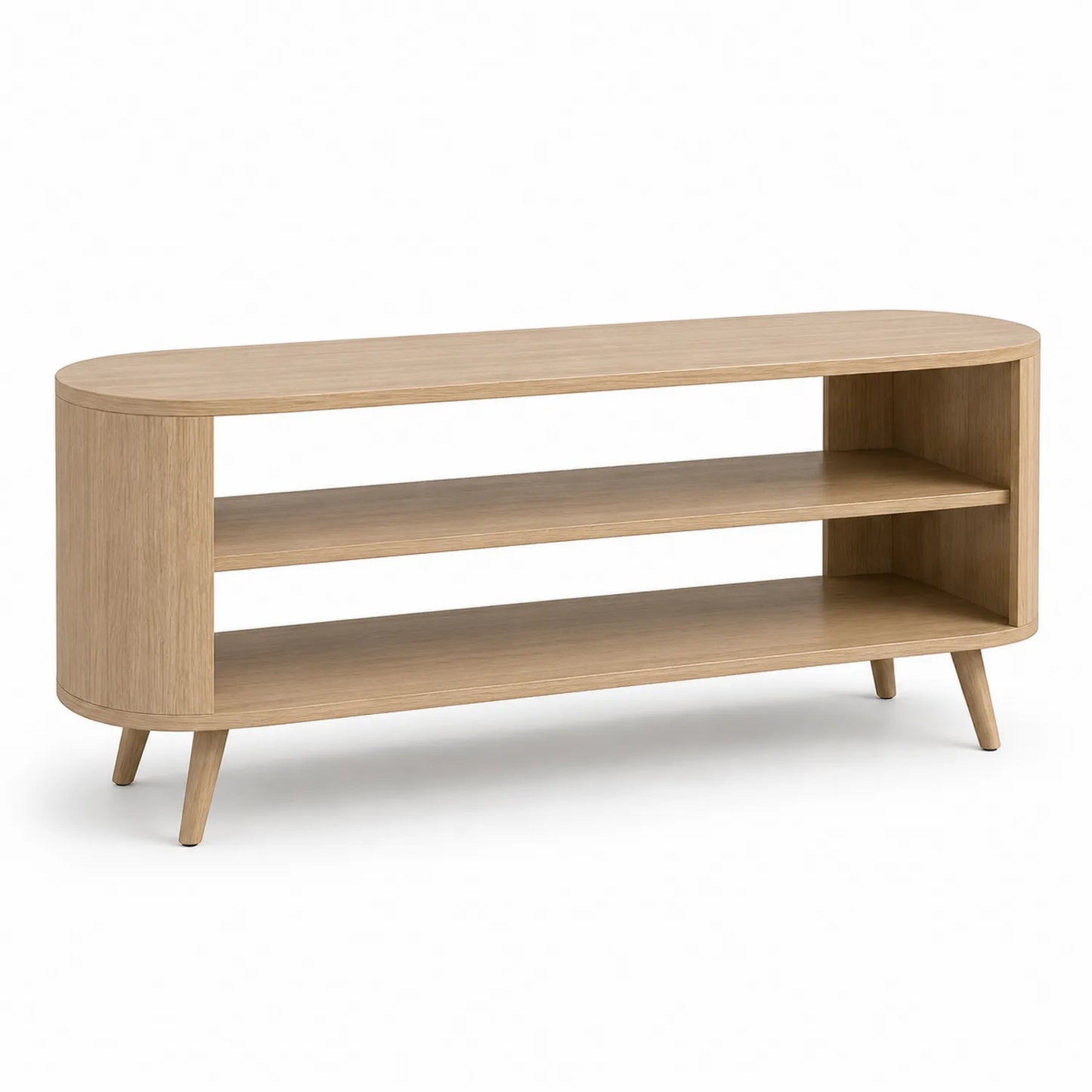 TV-Schrank Eichenfurnier Oval 120cm