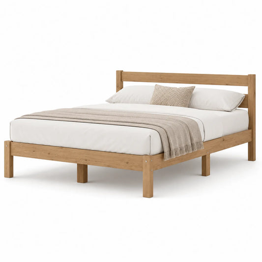 Holz Doppelbett 200x160cm Eiche Natur