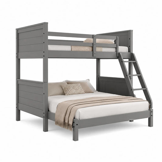 Grau Etagenbett aus Kiefernholz 140 x 200 cm/90 x 200 cm