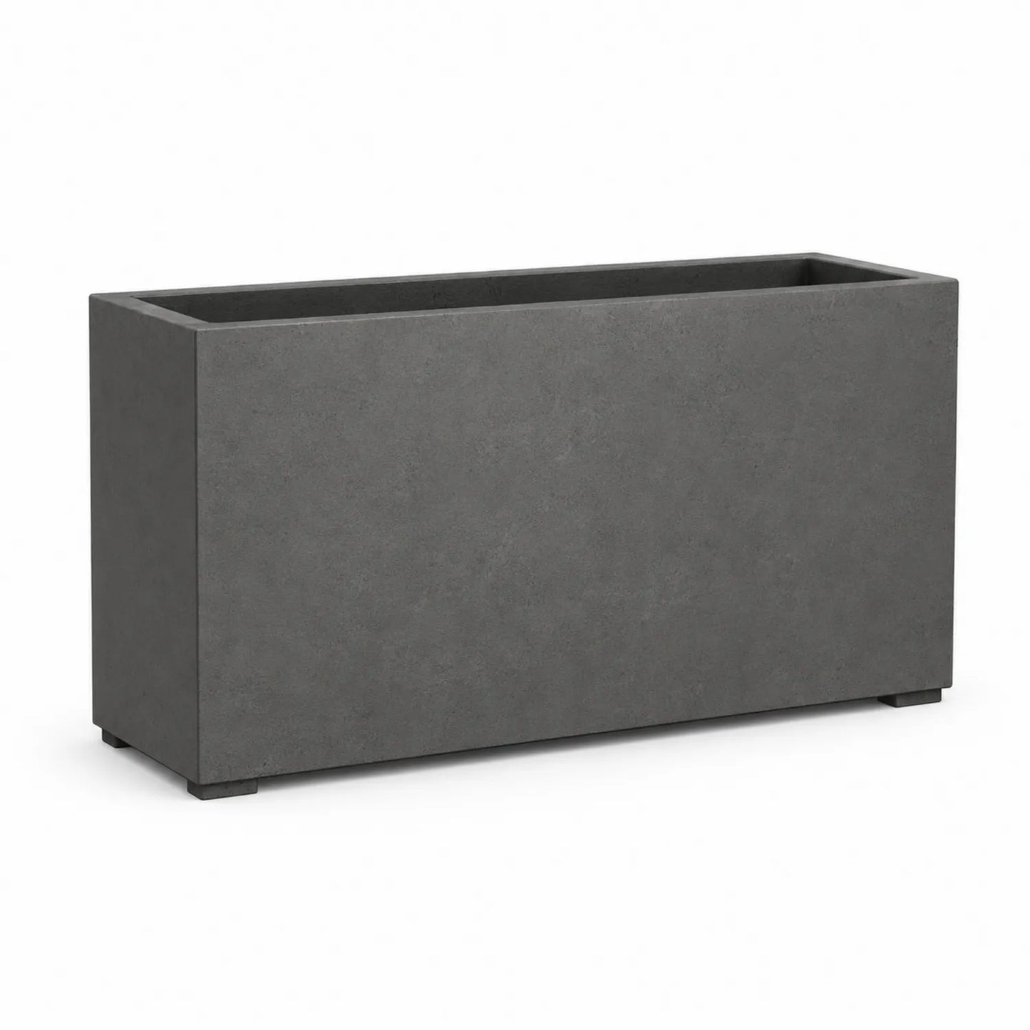 Faserstein Pflanzkübel rechteckig 100 cm x 40 cm x 50 cm Grau