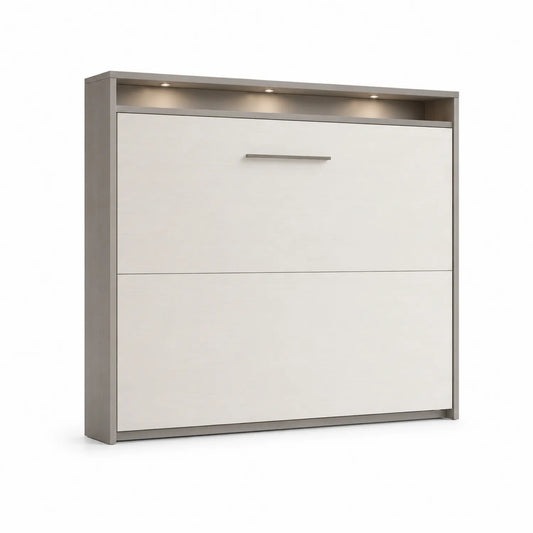 Klappschrankbett MDF Weiß 215x150x40 cm