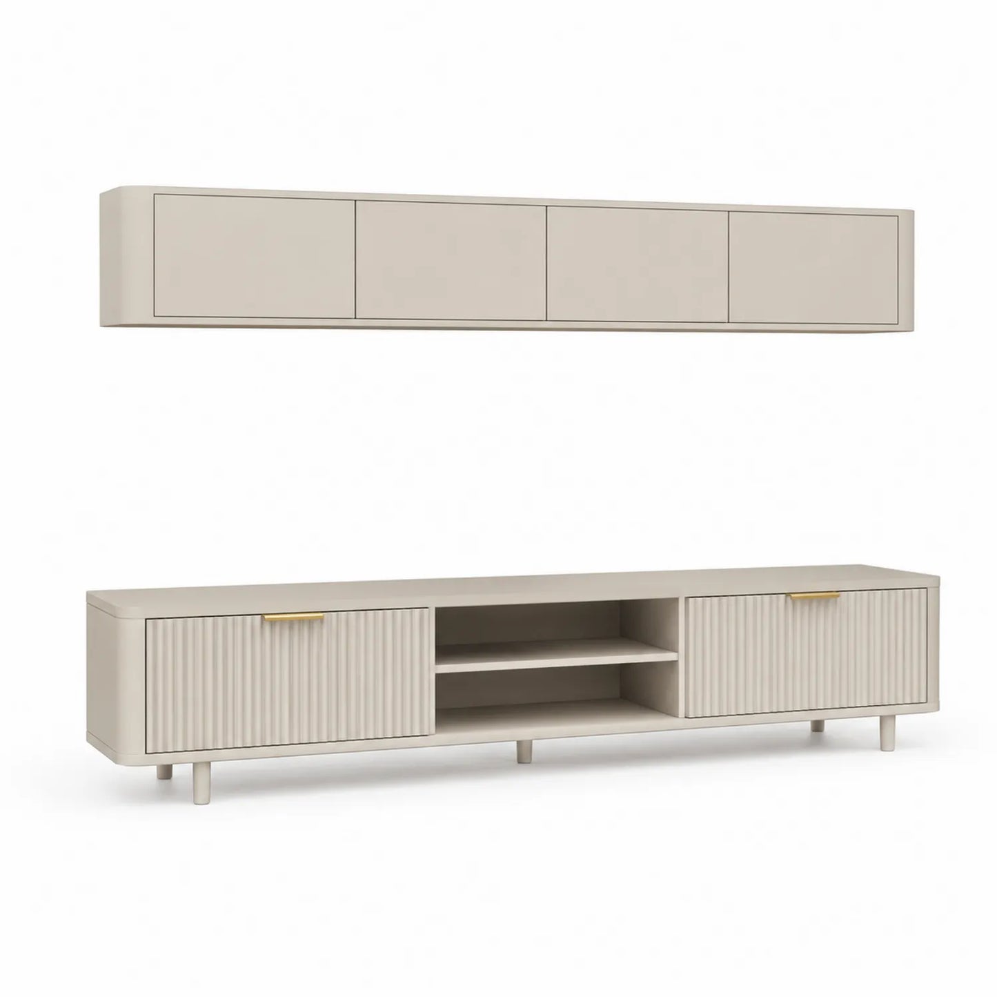 TV-Schrank-Set Holz Beige 200 cm