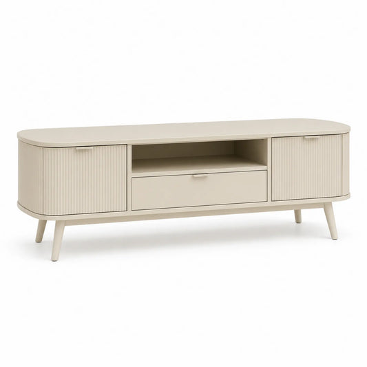 TV-Lowboard Holzwerkstoff Beige 140cm