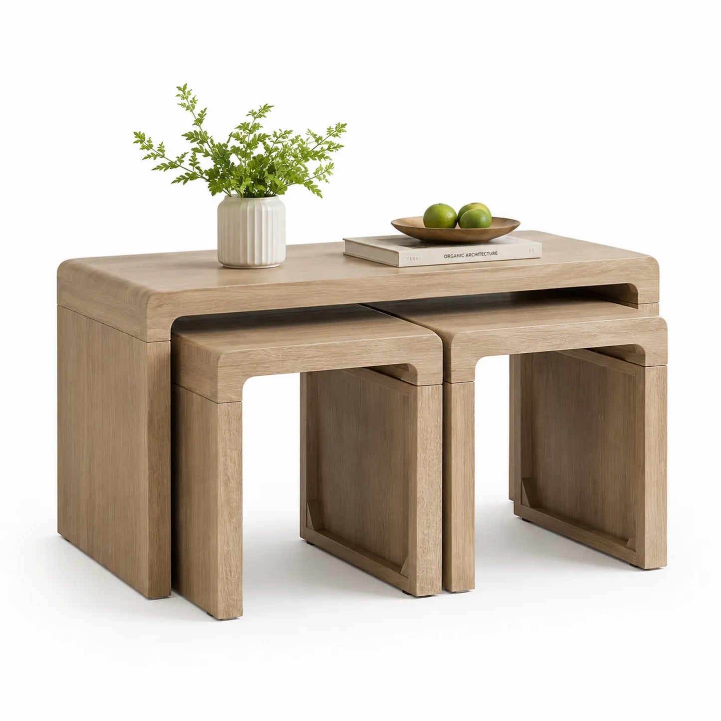 Holz Beistelltisch Set Eiche