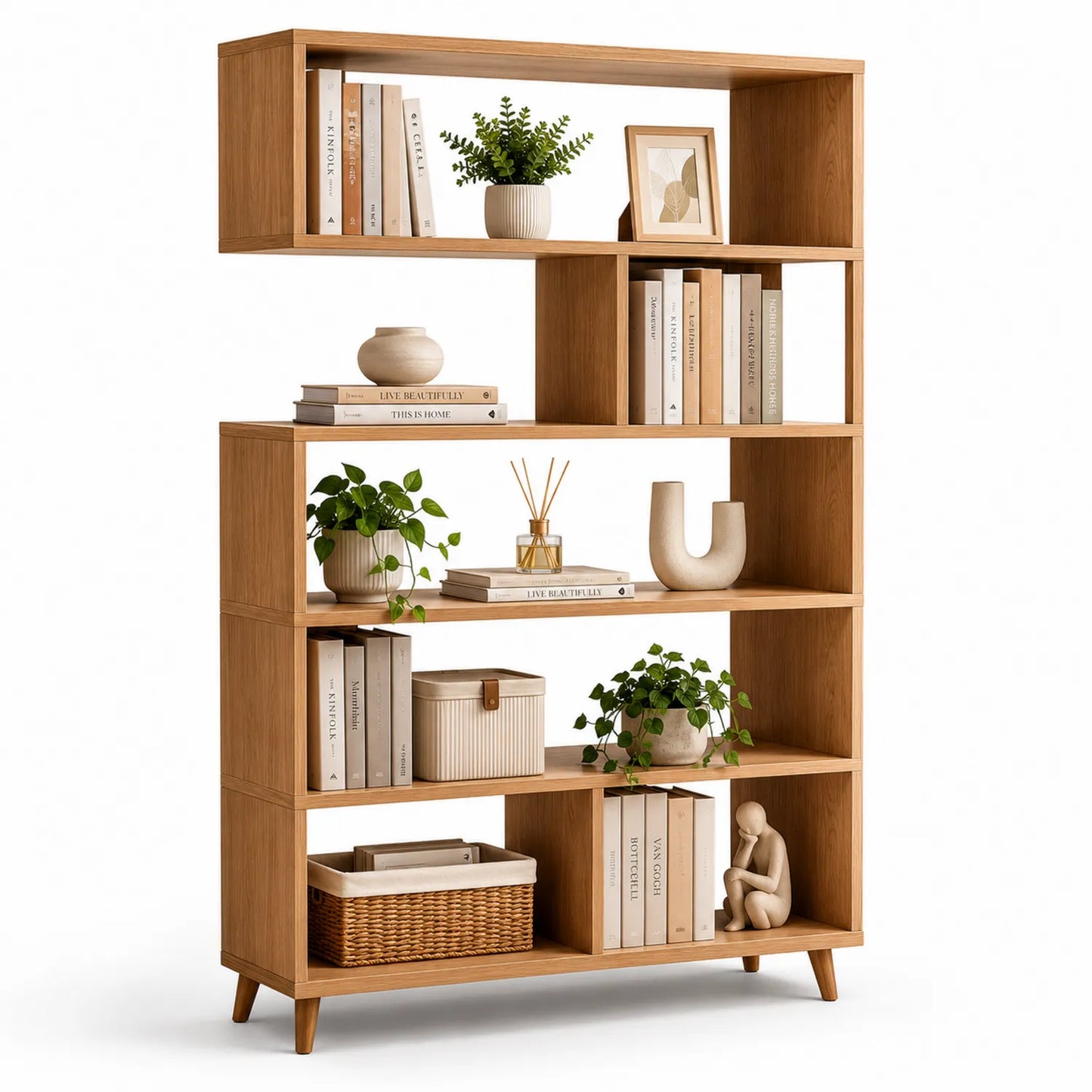 Holz Bücherregal 180cm Höhe 90cm Breite 30cm Tiefe
